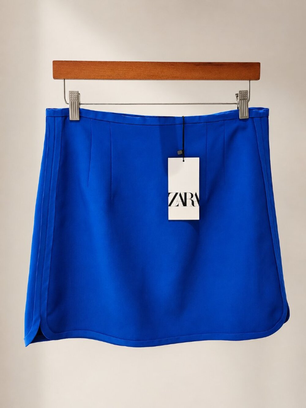 ZARA Cobalt Blue Tailored Mini Skirt NWT Size M